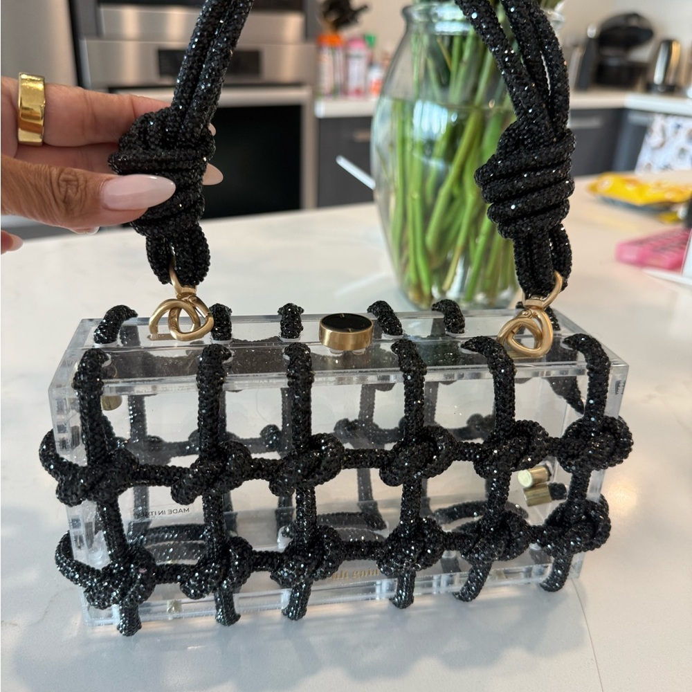 Cult Gaia Black Architectural Clutch - Picture 4 of 4